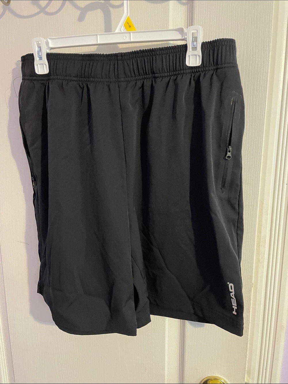 NWOT Head Black Men's Athletic Shorts with Zipper Pockets - Size Large